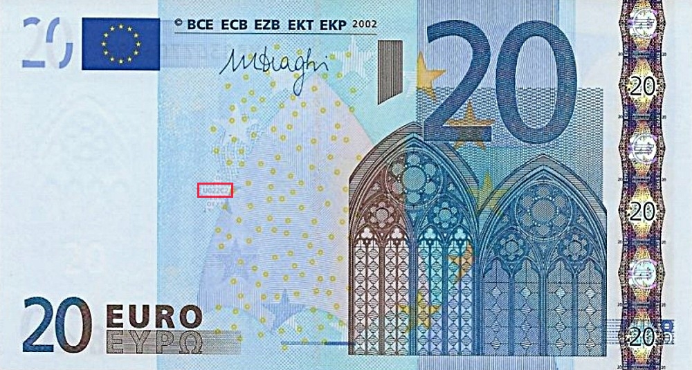 Billet de 20 € 2002 Portugal
