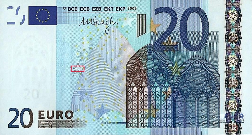Billet de 20 € 2002 Portugal