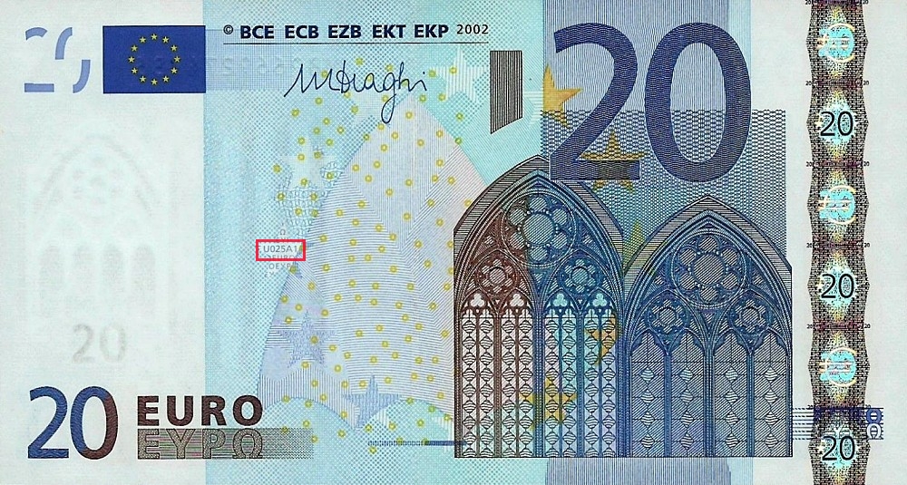 Billet de 20 € 2002 Portugal