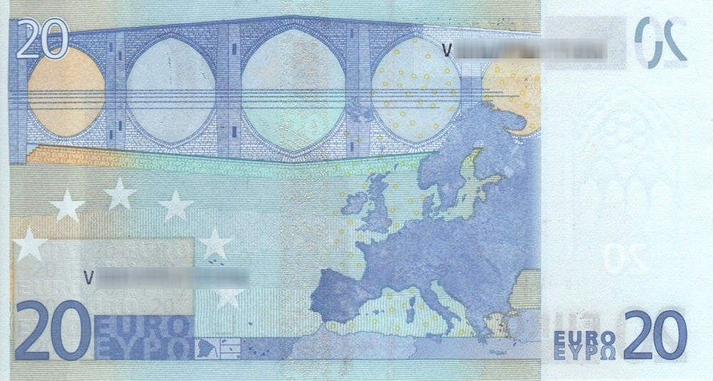 Détail du billet de 20 € 2002 Espagne
