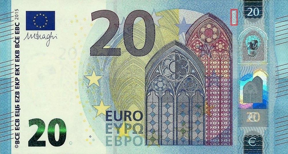Billet de 20 € 2015 France (Oberthur)