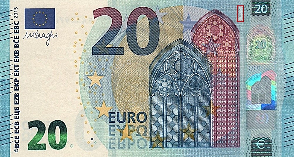 Billet de 20 € 2015 France (Oberthur)