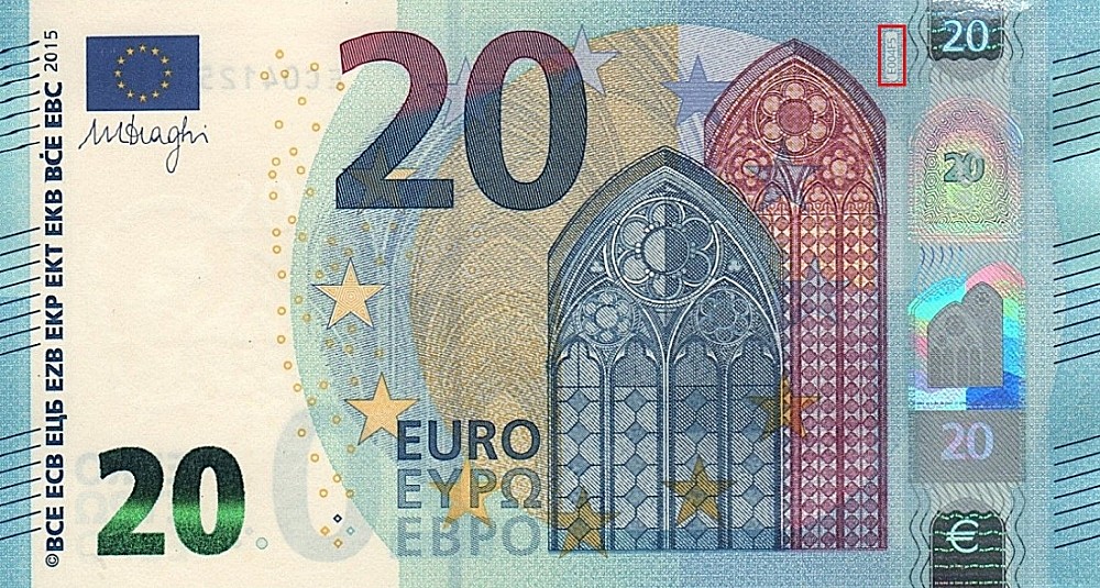 Billet de 20 € 2015 France (Oberthur)