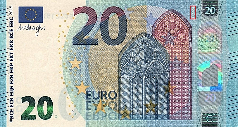 Billet de 20 € 2015 France (Oberthur)
