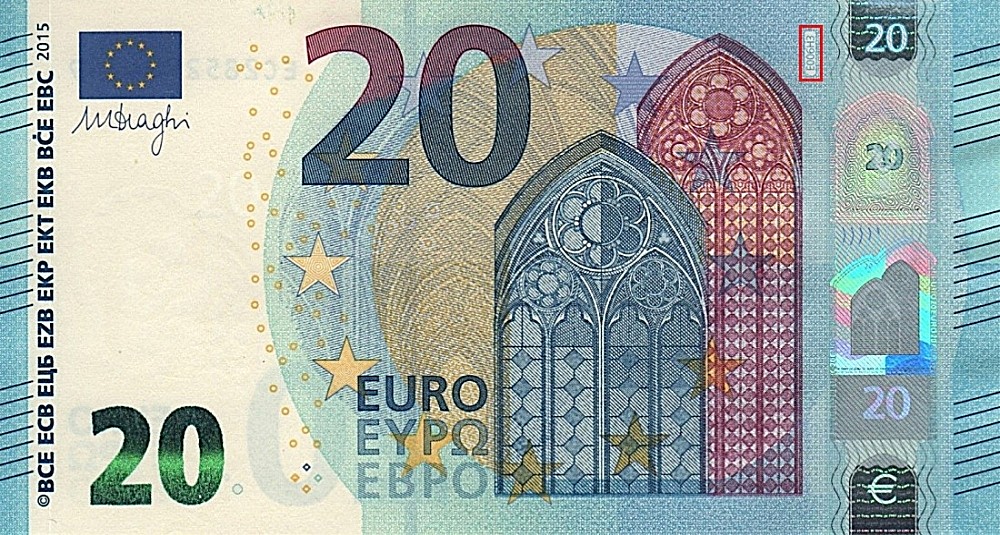 Billet de 20 € 2015 France (Oberthur)