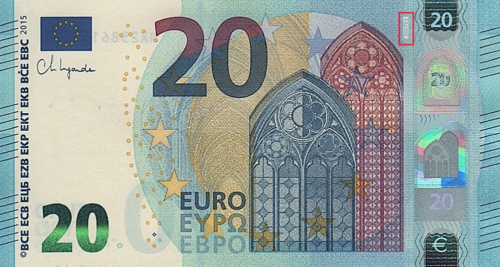 Billet de 20 € 2015 France (Oberthur)