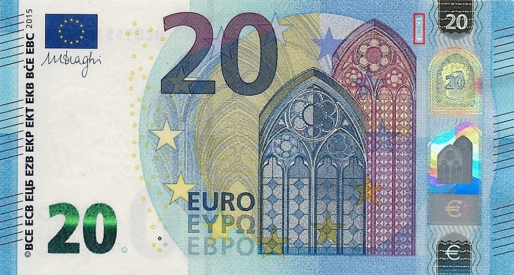 Billet de 20 € 2015 France (Oberthur)