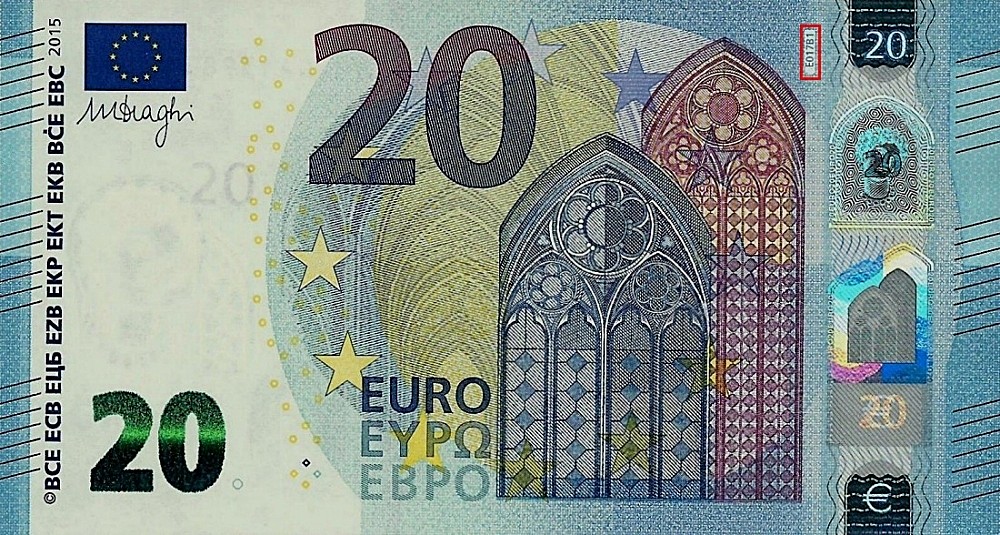 Billet de 20 € 2015 France (Oberthur)