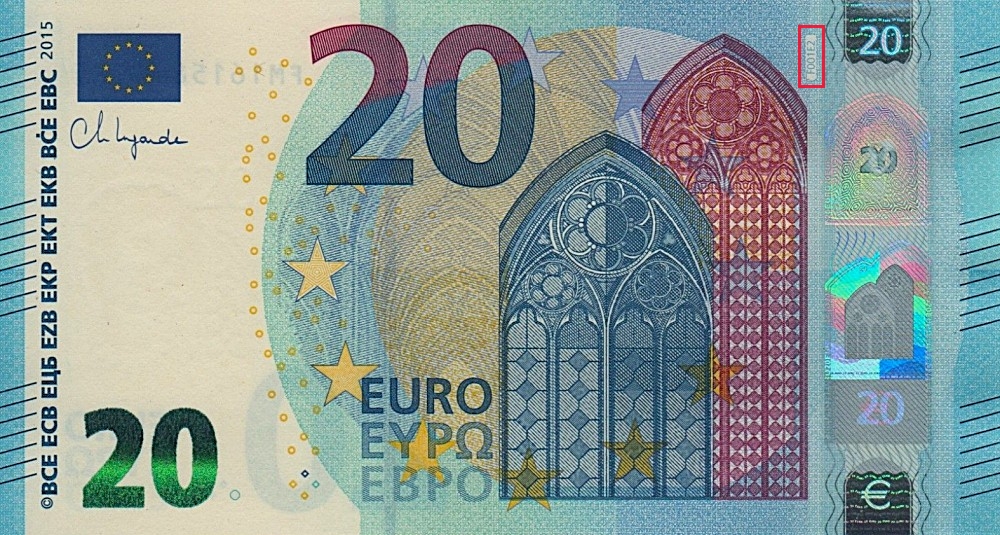 Billet de 20 € 2015 Bulgarie (Oberthur)