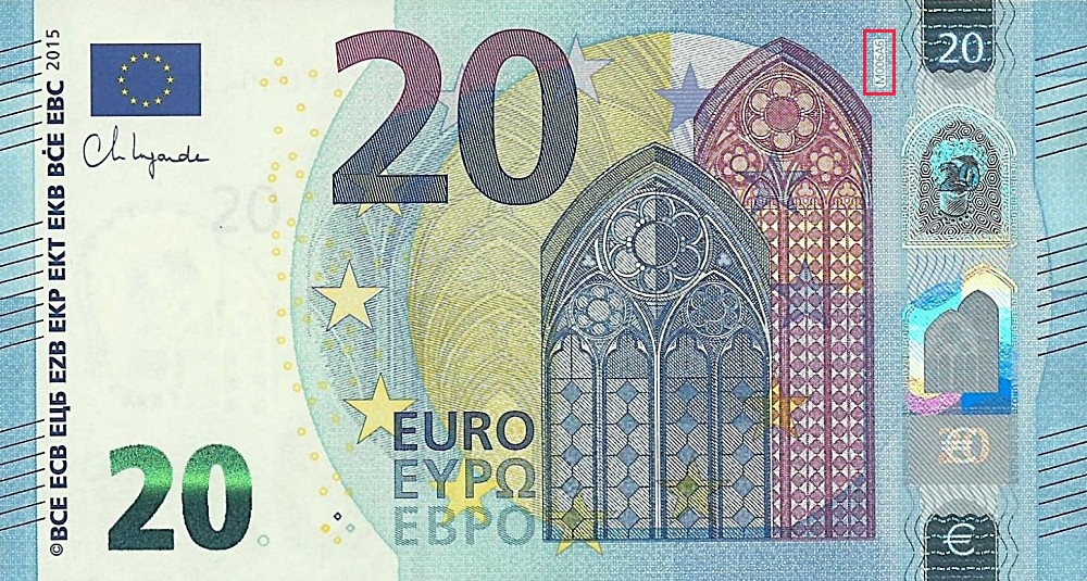 Billet de 20 € 2015 Portugal