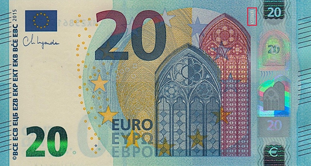 Billet de 20 € 2015 Portugal