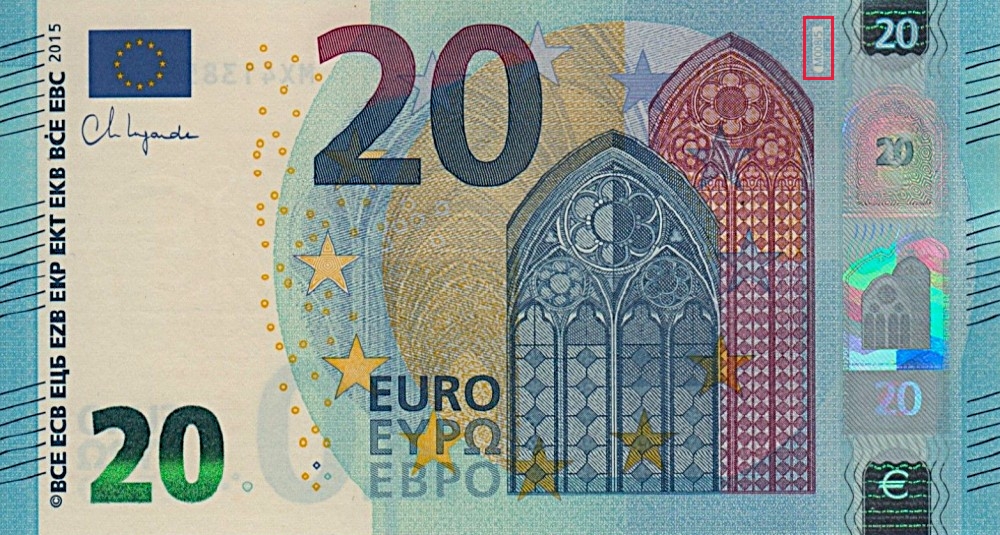 Billet de 20 € 2015 Portugal