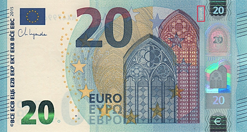 Billet de 20 € 2015 Portugal