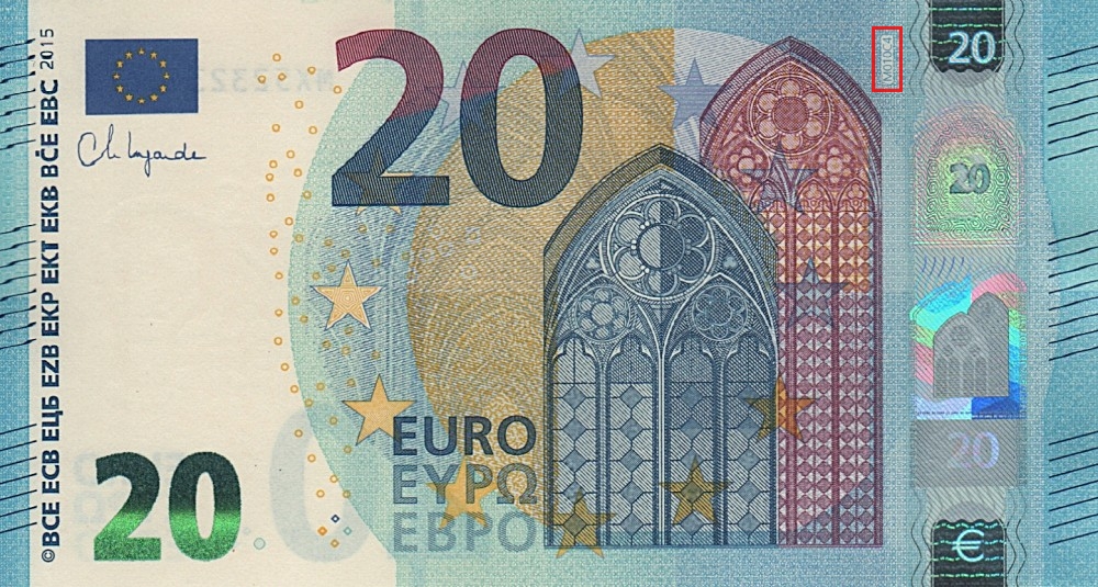 Billet de 20 € 2015 Portugal