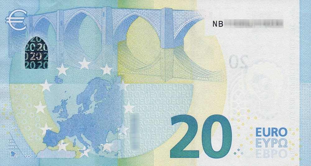 Détail du billet de 20 € 2015 Autriche