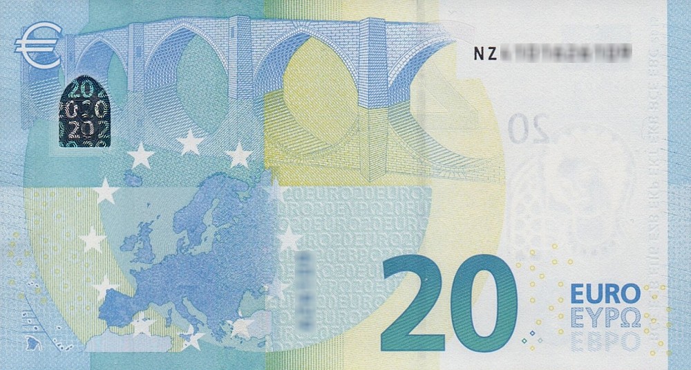 Détail du billet de 20 € 2015 Autriche