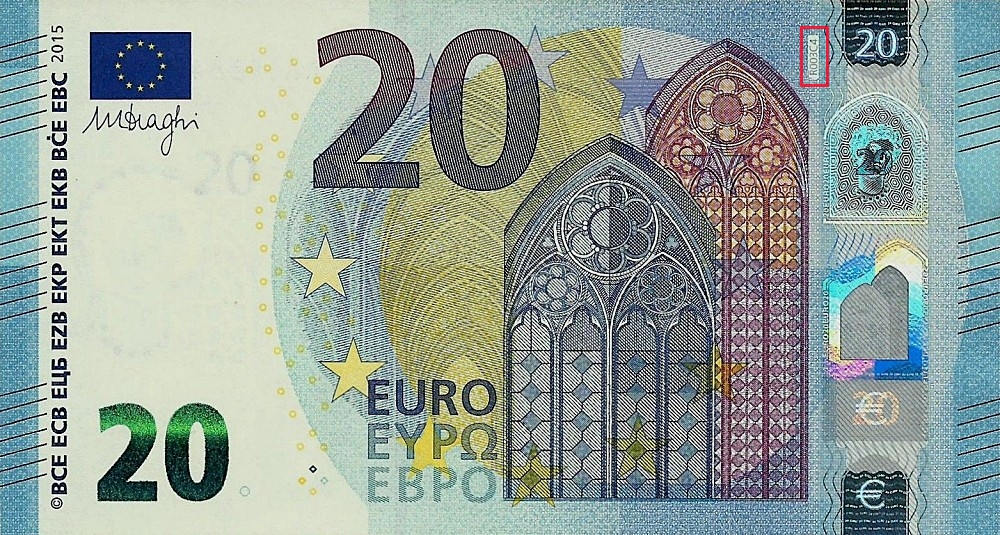 Billet de 20 € 2015 Allemagne