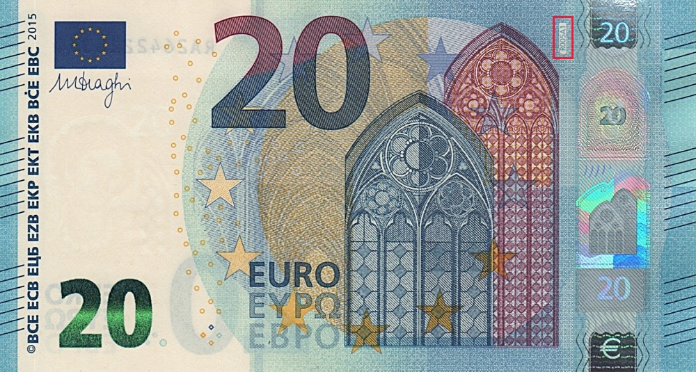 Billet de 20 € 2015 Allemagne