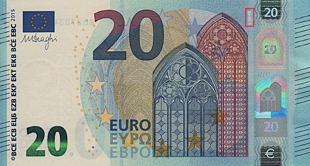 Billet de 20 € 2015 Allemagne