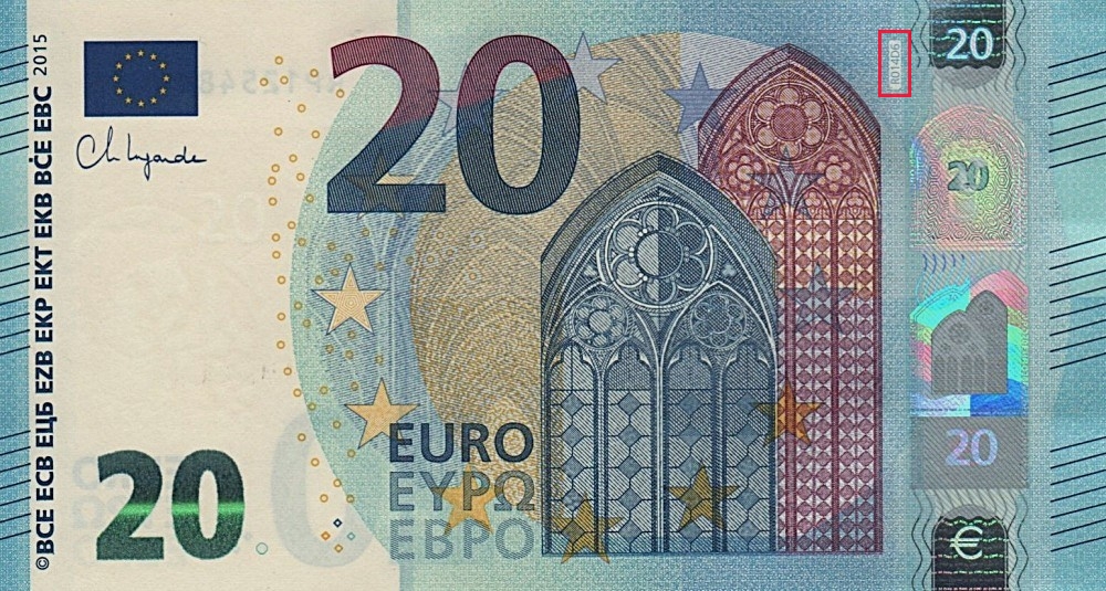 Billet de 20 € 2015 Allemagne