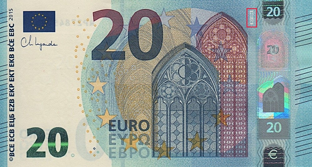 Billet de 20 € 2015 Allemagne