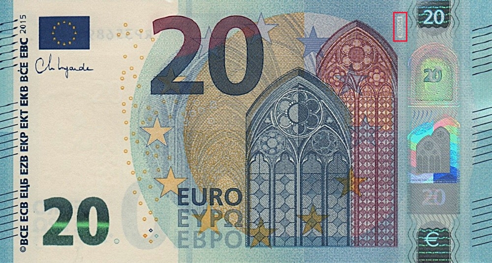 Billet de 20 € 2015 Allemagne