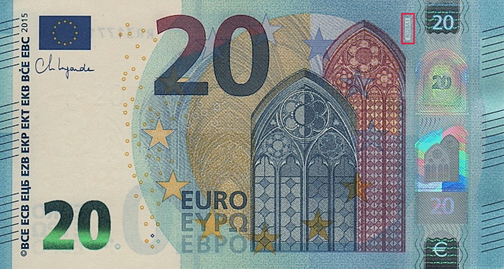 Billet de 20 € 2015 Allemagne