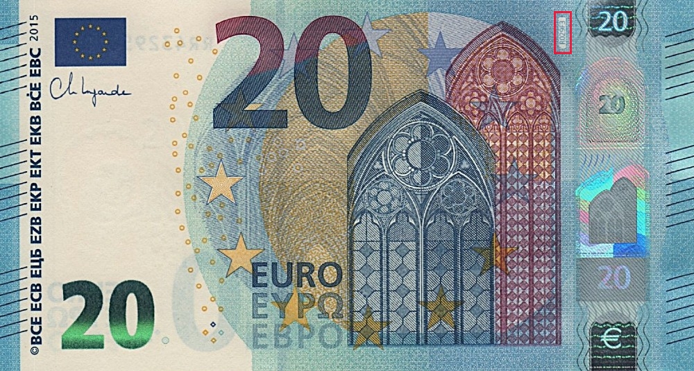 Billet de 20 € 2015 Allemagne