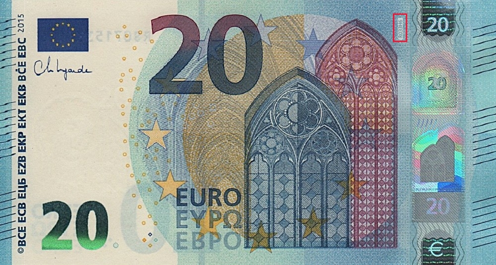 Billet de 20 € 2015 Allemagne