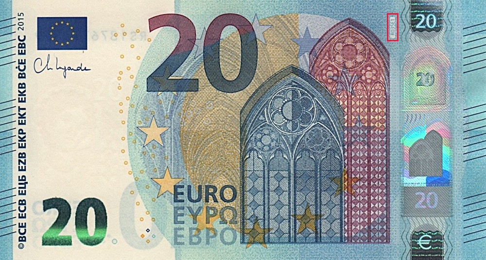 Billet de 20 € 2015 Allemagne