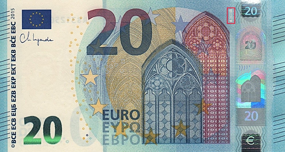 Billet de 20 € 2015 Allemagne