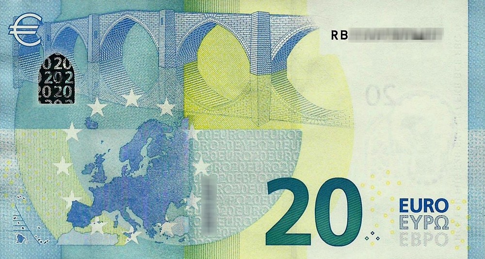 Détail du billet de 20 € 2015 Allemagne
