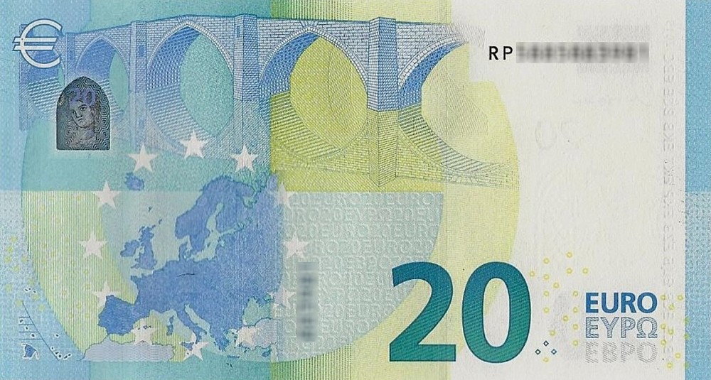 Détail du billet de 20 € 2015 Allemagne
