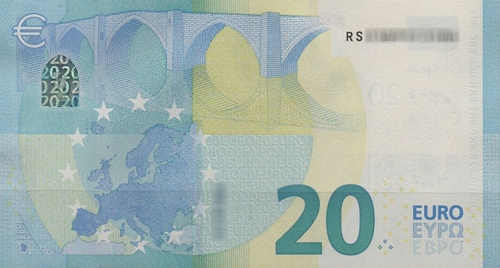 Détail du billet de 20 € 2015 Allemagne
