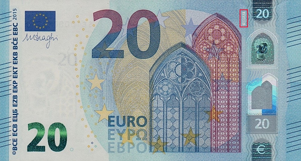 Billet de 20 € 2015 Italie