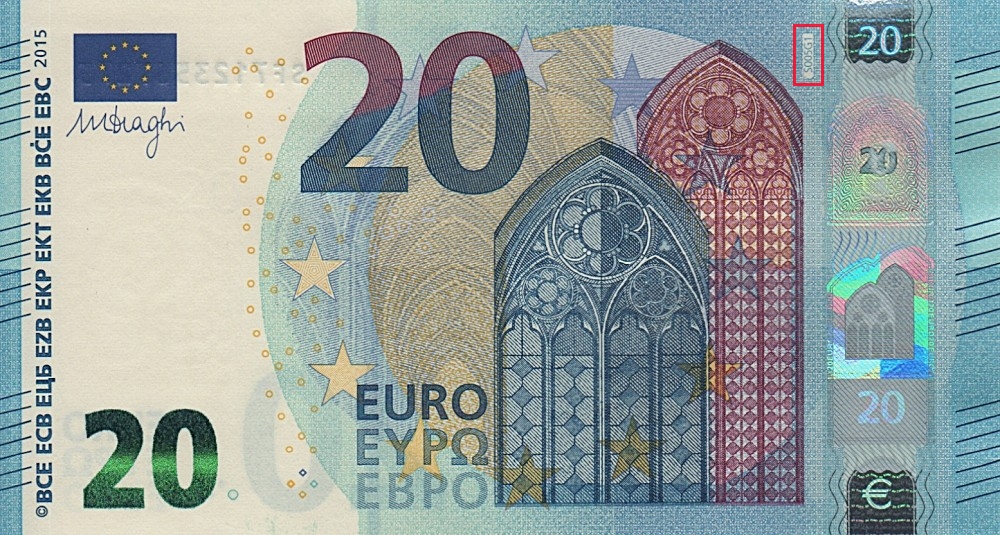 Billet de 20 € 2015 Italie