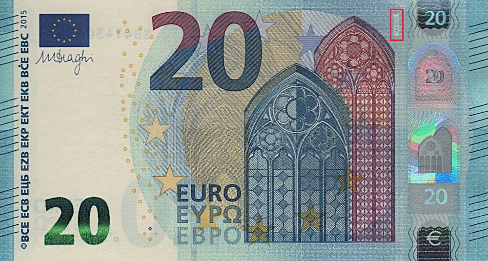 Billet de 20 € 2015 Italie