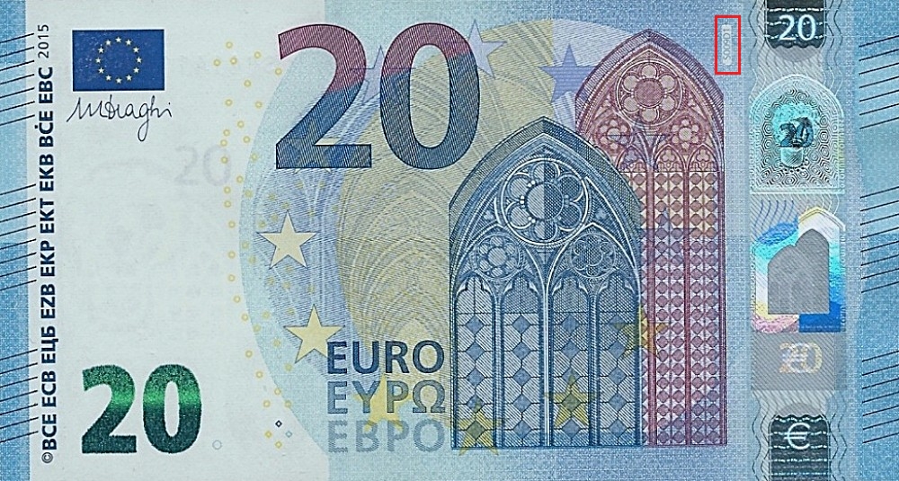 Billet de 20 € 2015 Italie