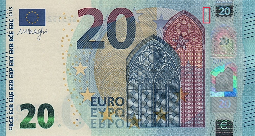 Billet de 20 € 2015 Italie