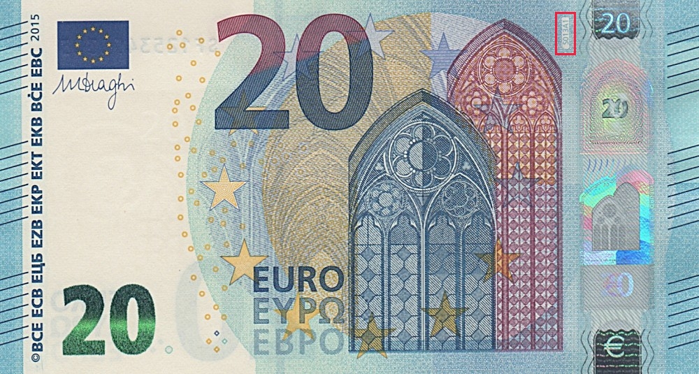 Billet de 20 € 2015 Italie