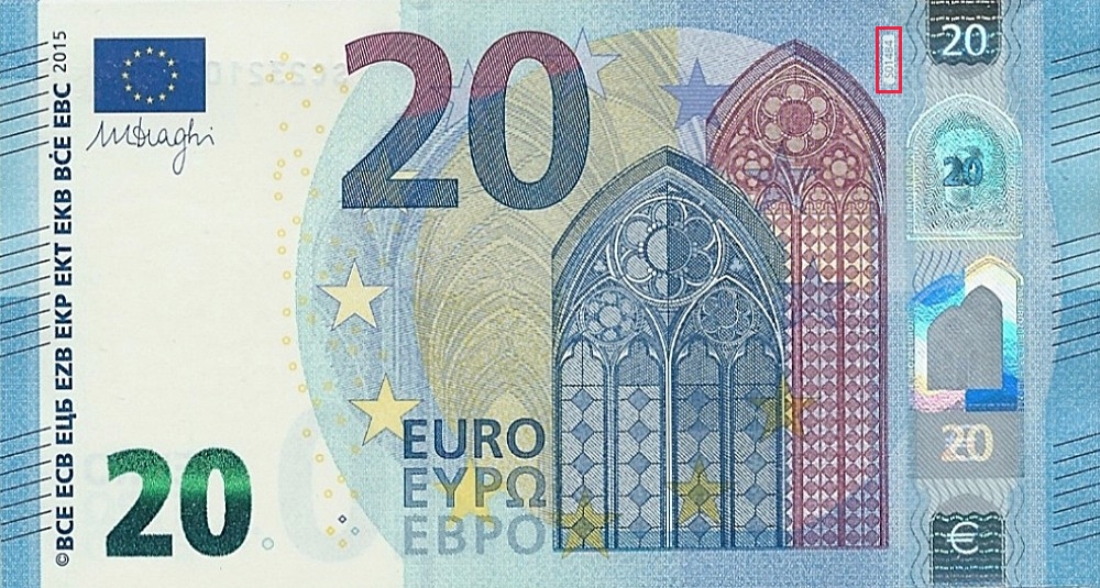 Billet de 20 € 2015 Italie