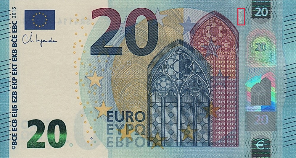 Billet de 20 € 2015 Italie