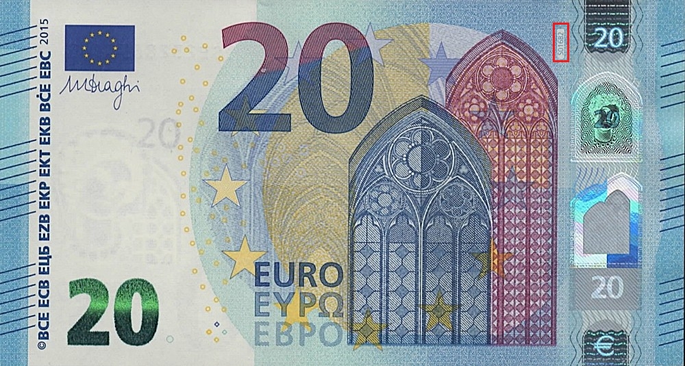 Billet de 20 € 2015 Italie