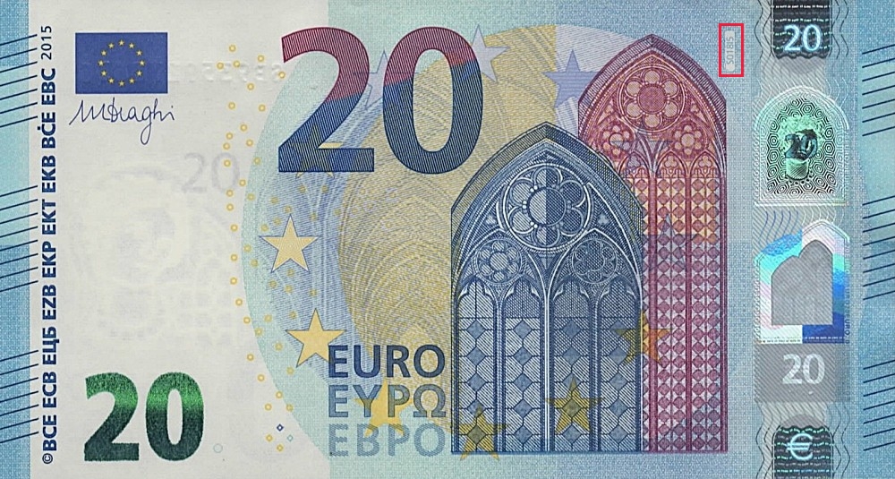 Billet de 20 € 2015 Italie
