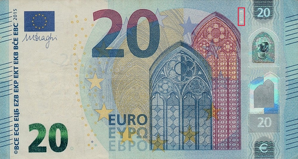 Billet de 20 € 2015 Italie