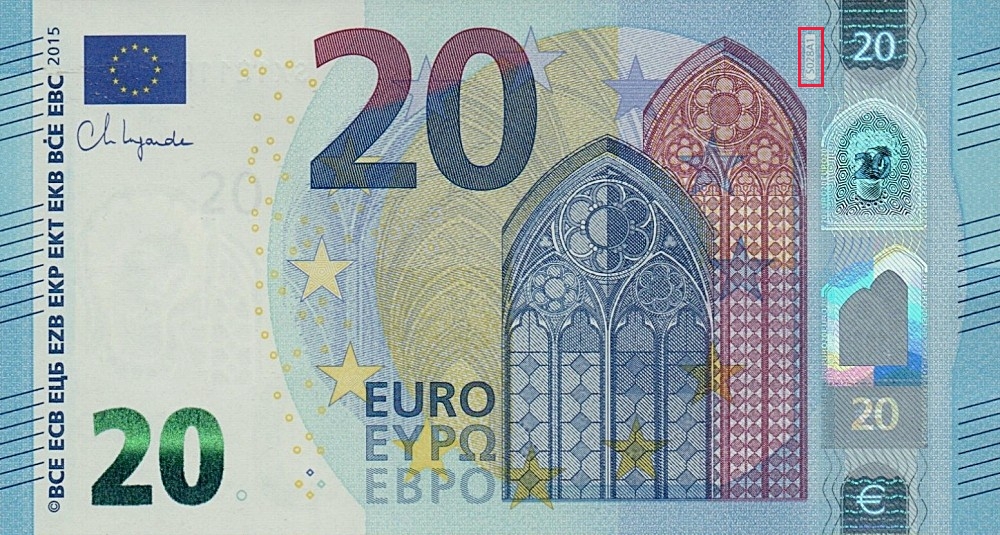 Billet de 20 € 2015 Italie