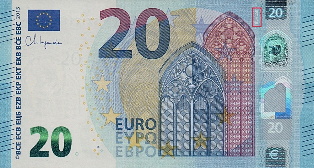 Billet de 20 € 2015 Italie