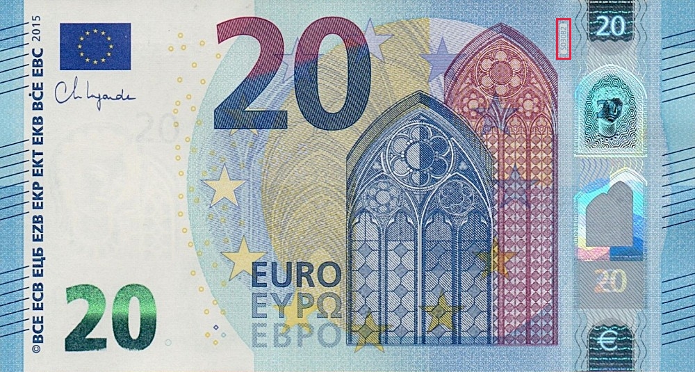 Billet de 20 € 2015 Italie
