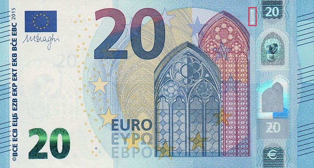 Billet de 20 € 2015 Irlande