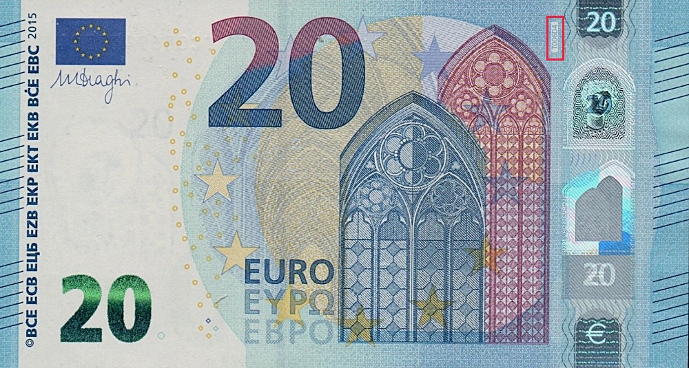 Billet de 20 € 2015 Irlande